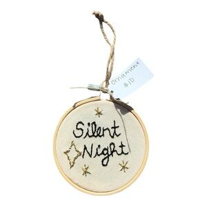 Silent Night Gold Embroidered Ornament